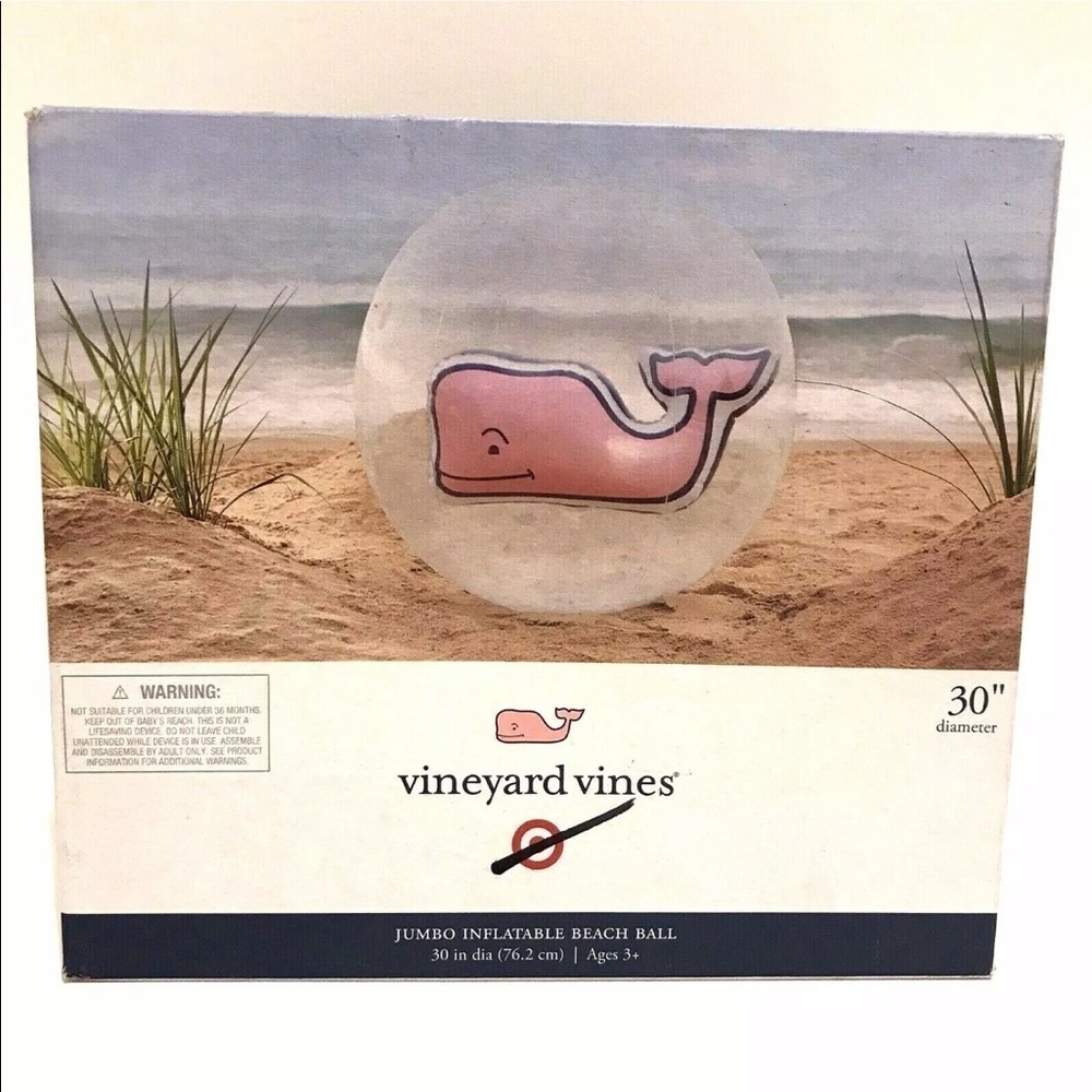Vineyard Vines Jumbo Inflatable Beach Ball 30” NIB